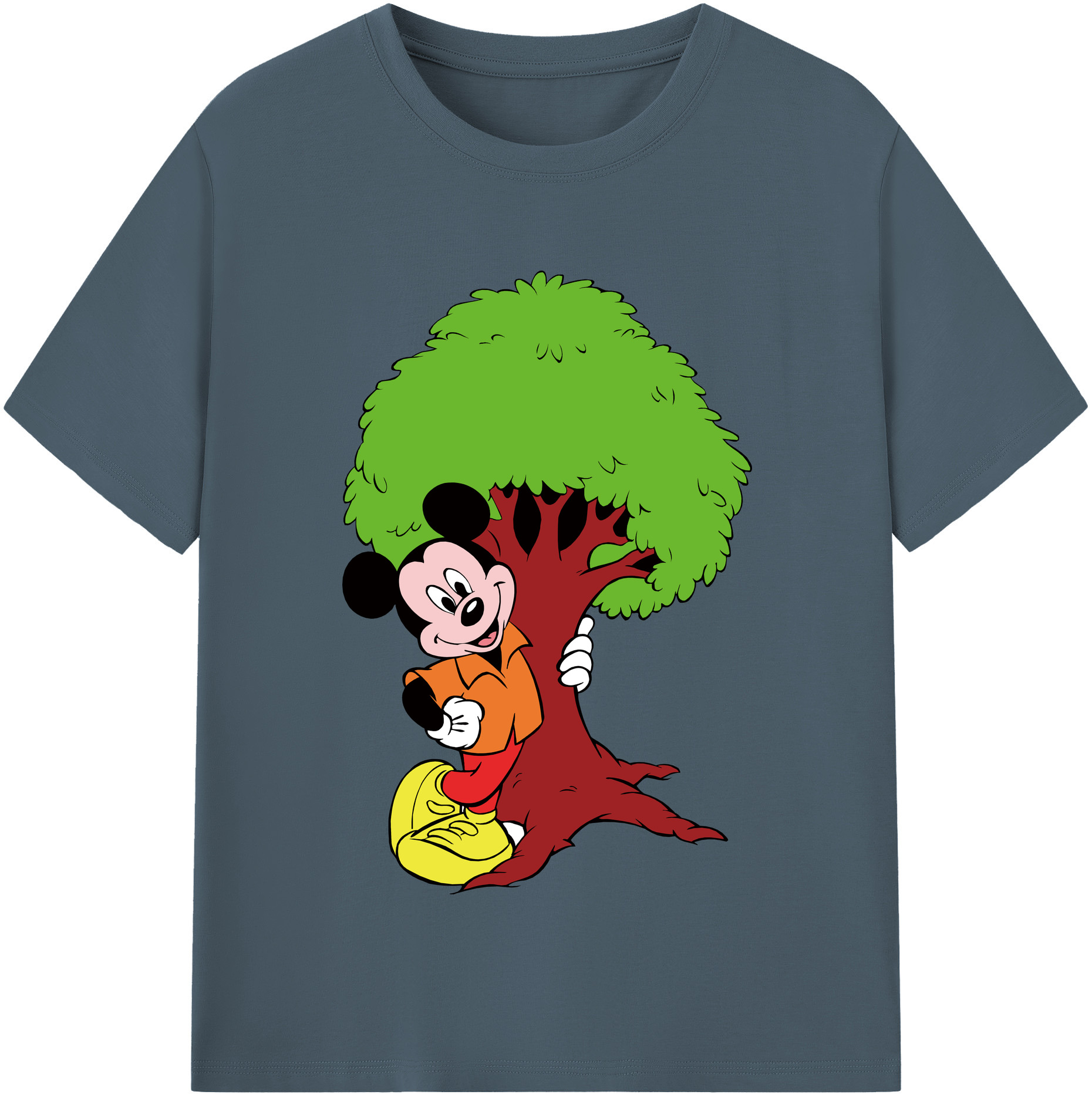 （画像用） ミッキーマウス Mickey Mouse 綿100％半袖Tシャツ（フロントプリント）